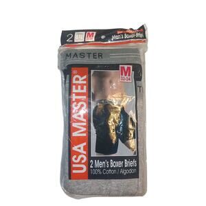 USA Master Men's Boxer Brief 2 Pack Size Medium New!